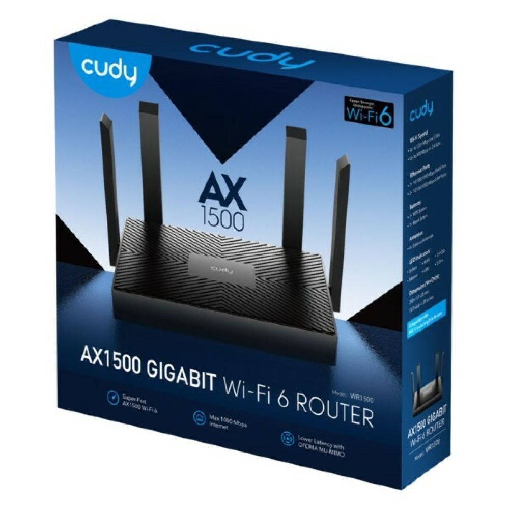 Router Cudy WR3000 AX3000 Gigabit Wi-Fi 6 Doble Banda