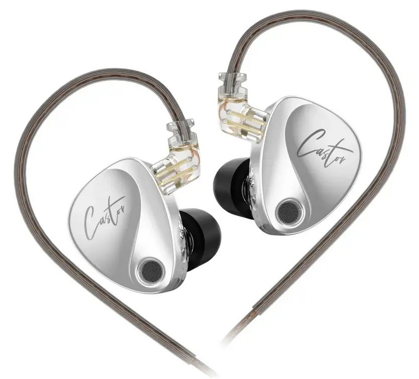 Audífonos In-Ear Tuning de Alta Fidelidad KZ Castor Sin Micrófono Doble Driver Dinámico Filtros Físicos Ajustables