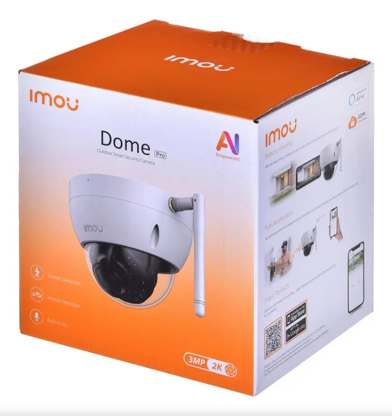 Cámara de Seguridad IP Wi-Fi Imou Dome Pro 3MP (IPC-D32MIP / Tipo Domo / 3MP UHD / Detección IA / Visión Nocturna)